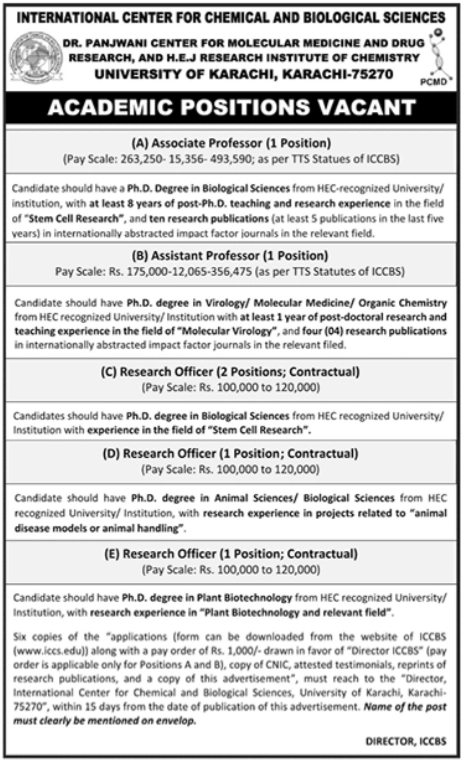 lastest University of karachi Jobs 2025 Advertisement