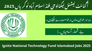 Ignite National Technology Fund Islamabad Jobs 2025