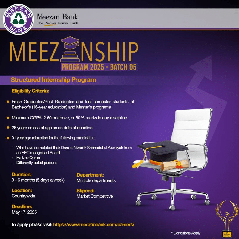 Meezan Bank Jobs 2025 Advertisement