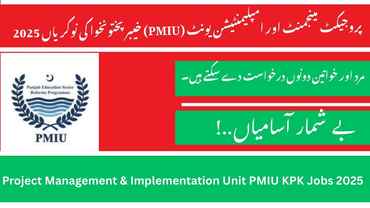 Project Management & Implementation Unit PMIU KPK Jobs 2025