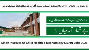 Sindh Institute Of Child Health & Neonatology SICHN Jobs 2025