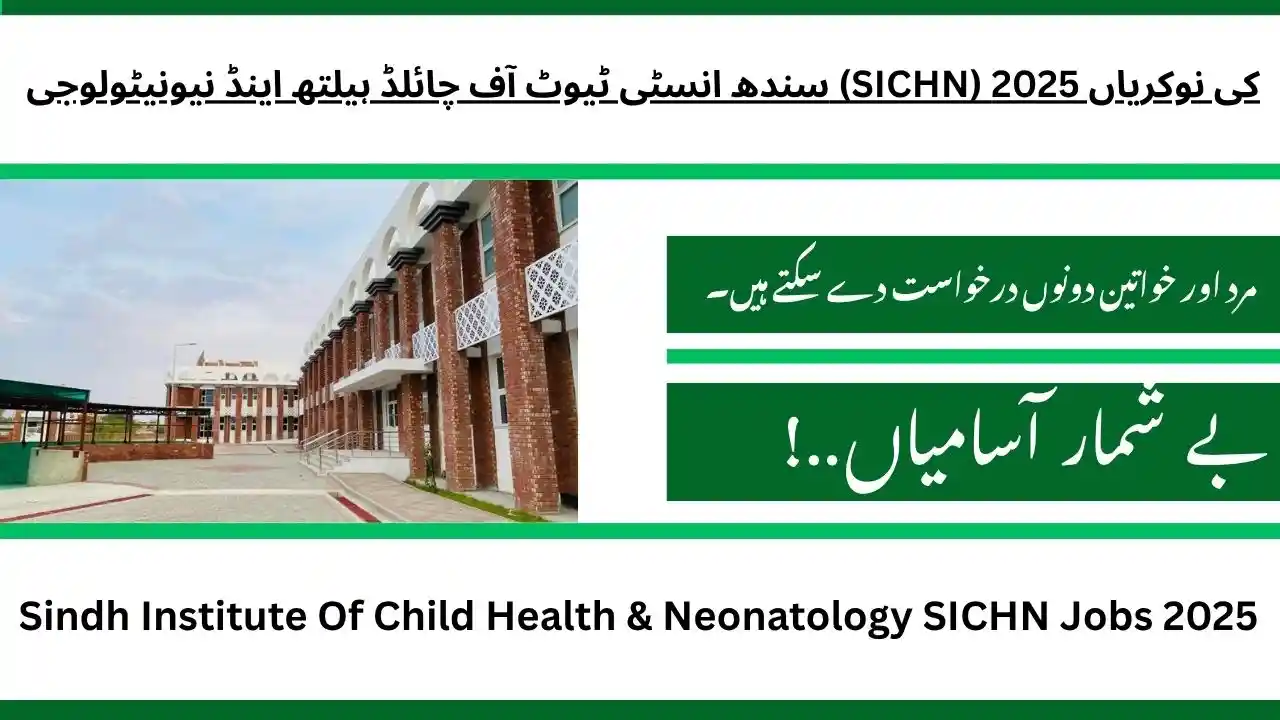 Sindh Institute Of Child Health & Neonatology SICHN Jobs 2025