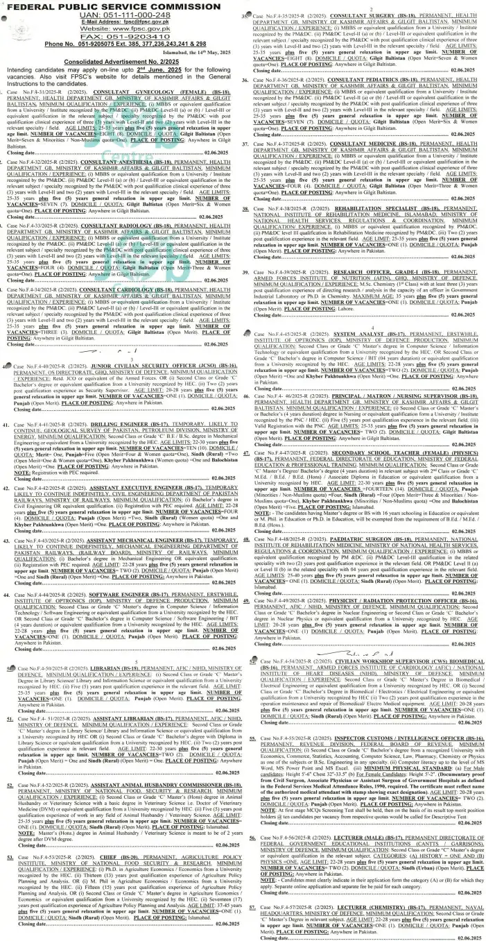 How to Apply for Federal Public Service Commission FPSC Jobs In May 2025 Advertisement