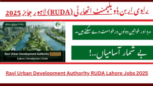 Ravi Urban Development Authority RUDA Lahore Jobs 2025