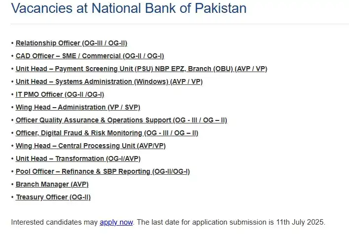 lastest How to Apply for NBP Jobs In May 2025 Advertisement
