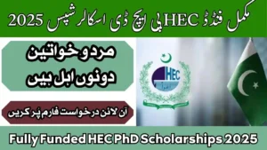Fully Funded HEC PhD Scholarships 2025