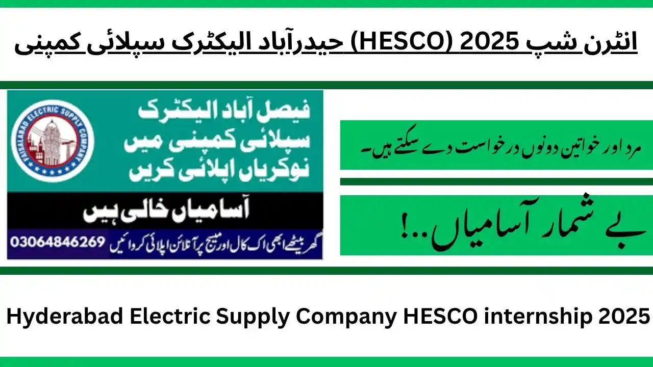 Hyderabad Electric Supply Company HESCO internship 2025