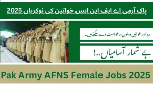 Pak Army AFNS Female Jobs 2025