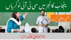 CTI Jobs in Punjab Colleges
