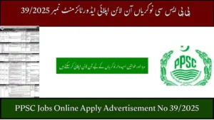 PPSC Jobs Online Apply Advertisement No 392025