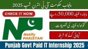Punjab Govt Paid IT Internship