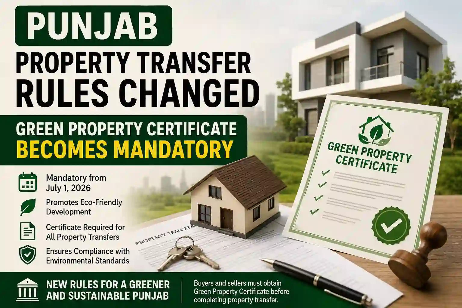 Punjab Property Transfer Rules Changed Green Property Certificate Becomes Mandatory