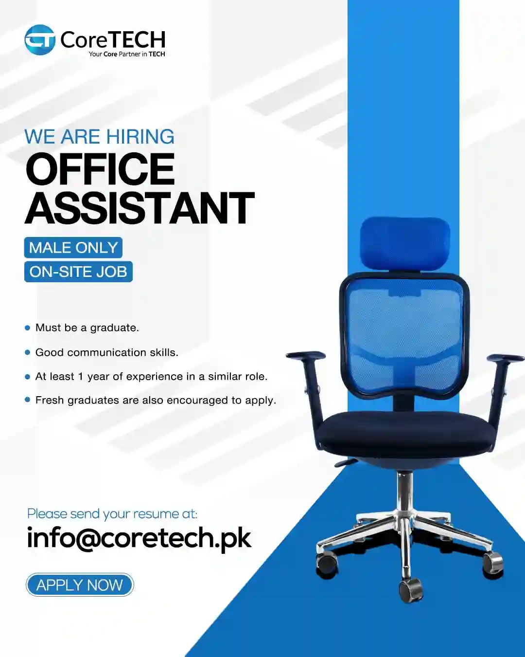 CoreTECH Office Assistant Jobs 2026 Advertisement