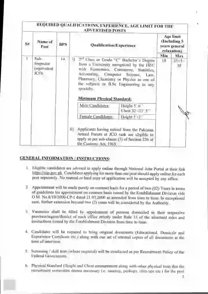 Federal Board of Revenue Opportunities 2026 Advertisement