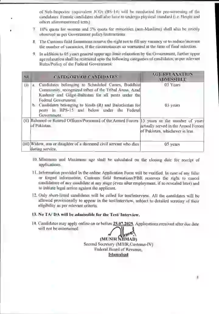 Federal Board of Revenue Opportunities 2026 Advertisement
