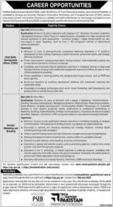 Pakistan Software Export Board PSEB Jobs 2026 Advertisement