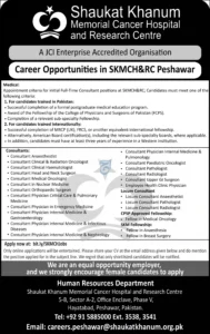 SKMCH&RC Peshawar Jobs 2026 Advertisement