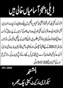 Security Market Committee Chichawatni Jobs 2026 Advertisement